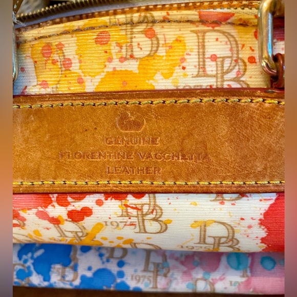 💕DOONEY AND BOURKE LEATHER VANESSA PAINT SPLATTER SATCHEL/CROSSBODY💕 - Picture 4 of 15